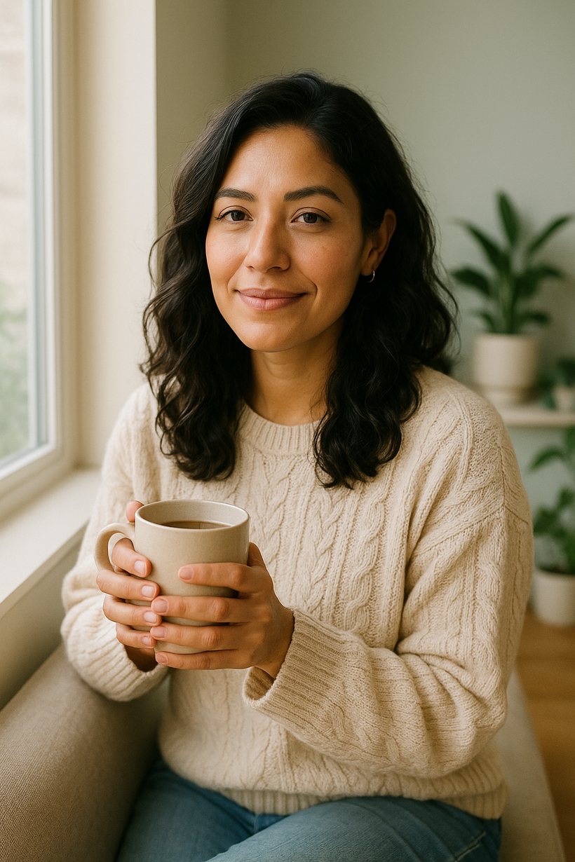 Mujer en calma disfrutando de una mente más tranquila tras Reset Mental 21